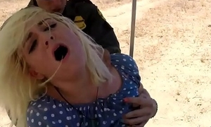 Police tie together anal Cute platinum-blonde stunner Marilyn Moore get